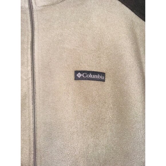 Columbia Steens Mountain™ Fleece Vest Mens  XXL Beige & Brown Zip-Up Outdoor - Picture 7 of 9